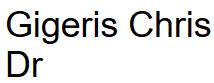 Gigeris Chris Dr