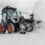 Bobcat Front Mount Snow Blower Attachment Driving Through Snow Bobcat Front Mount Snow Blower Attachment Driving Through Snow