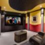 This K&W Home Theater features Dbox motion simulation built into the power Home Theater recliners, a 2:35 aspect masking anamorphic screen, 4K laser projector and a fiber optic Starfield ceiling. Control4 Home Automation. This K&W Home Theater features Dbox motion simulation built into the power Home Theater recliners, a 2:35 aspect masking anamorphic screen, 4K laser projector and a fiber optic Starfield ceiling. Control4 Home Automation.