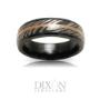Men's custom made Zirconium, Damascus Steel and Rose Gold wedding band Men's custom made Zirconium, Damascus Steel and Rose Gold wedding band