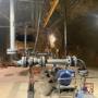 Underground mechanical installation in active mining environment. Underground mechanical installation in active mining environment.
