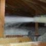 Loosefill fiberglass insulation installed in existing Attic. Loosefill fiberglass insulation installed in existing Attic.
