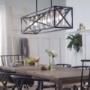 The 7-Light Linear Chandelier In Black The 7-Light Linear Chandelier In Black