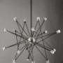 A geometrical frame constructed of Black tubing, fitted with machined aluminum caps with clear acrylic diffusers. Housed in the caps are integrated LED which project diffused light in all directions. A geometrical frame constructed of Black tubing, fitted with machined aluminum caps with clear acrylic diffusers. Housed in the caps are integrated LED which project diffused light in all directions.