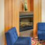 Lobby with fireplace Lobby with fireplace