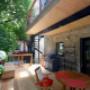 Patio à deux étages en cèdre rouge avec une struct Patio à deux étages en cèdre rouge avec une struct