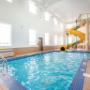 Indoor pool with water slide Indoor pool with water slide