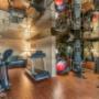 Exercise room with cardio equipment and weights Exercise room with cardio equipment and weights