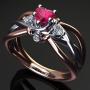 ruby two tone ring ruby two tone ring