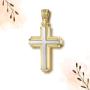 Le croix Triantos en d'or jaune et blanc Le croix Triantos en d'or jaune et blanc