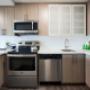 Modern kitchen with stainless steel appliances at Main Square in Toronto, ON Modern kitchen with stainless steel appliances at Main Square in Toronto, ON