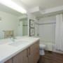 Modern bathroom with shower tub at Main Square in Toronto, ON Modern bathroom with shower tub at Main Square in Toronto, ON