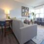 Spacious living room at Main Square in Toronto, ON Spacious living room at Main Square in Toronto, ON
