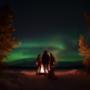 Northern lights campfire at Sundog Retreat Northern lights campfire at Sundog Retreat
