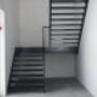 Fabrication et installation d'un escalier à 2 volées et de son palier et son garde-corps. Secteur Commercial. Fabrication et installation d'un escalier à 2 volées et de son palier et son garde-corps. Secteur Commercial.