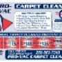 PRO-VAC CARPET CLEANING SAVINGS PRO-VAC CARPET CLEANING SAVINGS