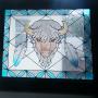 Native American Stained Glass Painting Framed 8x10 Native American Stained Glass Painting Framed 8x10