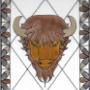 Native American Style Buffalo Stained Glass Art Native American Style Buffalo Stained Glass Art