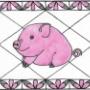 Pig Piglet Piggy Cute Stained Glass Style Painting Pig Piglet Piggy Cute Stained Glass Style Painting