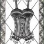 Sexy Lingerie Corsett Stained Glass Painting 8x10 Sexy Lingerie Corsett Stained Glass Painting 8x10