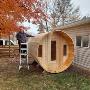Building a Cedar Sauna Barrel in Saskatoon, SK Building a Cedar Sauna Barrel in Saskatoon, SK