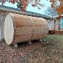 Cedar barrel sauna built in Saskatoon, SK Cedar barrel sauna built in Saskatoon, SK