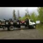 RV towing on a rainy day RV towing on a rainy day