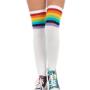 Whether it's for the rave, the festival, or for roller derby, you can't go wrong with these skyhigh thigh hi's. Whether it's for the rave, the festival, or for roller derby, you can't go wrong with these skyhigh thigh hi's.
