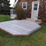 Back deck, close to the ground. Back deck, close to the ground.