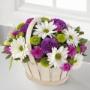 Purple, White & Green Flower Basket Purple, White & Green Flower Basket