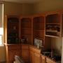 Office layout utilizing kitchen cabinetry Office layout utilizing kitchen cabinetry