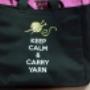 Tote bag for a knitting group, "Keep Calm and Carry Yarn." Tote bag for a knitting group, "Keep Calm and Carry Yarn."