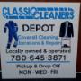 Corrugated plastic sign with digitally printed image for Classic Cleaners. Corrugated plastic sign with digitally printed image for Classic Cleaners.