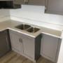Firstone Quartz 3cm using a Pearl undercount sink. Backsplash in quartz. Firstone Quartz 3cm using a Pearl undercount sink. Backsplash in quartz.