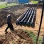 Advanced Enviro Septic installation on a small lot near the water #1 Advanced Enviro Septic installation on a small lot near the water #1