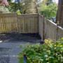 Wood fence with lattice Wood fence with lattice