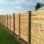 Horizontal wood fence Horizontal wood fence