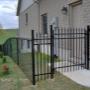 Residential Black Chainlink fencing with Ornamental Gates Residential Black Chainlink fencing with Ornamental Gates