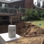 Residential septic tank replacement / install with septic drain field. Residential septic tank replacement / install with septic drain field.