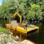 Pier Installation on iBarge on the Muskoka River Pier Installation on iBarge on the Muskoka River