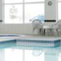 Indoor heated pool with hot tub Indoor heated pool with hot tub
