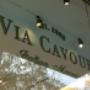 Gold leaf lettering on glass at Via Cavour, Avenue Road, Toronto. 2017 Gold leaf lettering on glass at Via Cavour, Avenue Road, Toronto. 2017