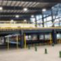Commercial guard rails manufactured for local business - painted safety yellow Commercial guard rails manufactured for local business - painted safety yellow
