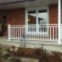 Manufactured steel porch railing, powder coated white gloss for residential owner Manufactured steel porch railing, powder coated white gloss for residential owner