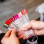 Selection of polish colors for manicures and pedicures. Selection of polish colors for manicures and pedicures.
