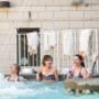 Outdoor hot pool at Spa 901. Access is complementary for all massage and facial services. Additional cost applies to use the hot pool and amenities for manicure, pedicure or waxing services. Outdoor hot pool at Spa 901. Access is complementary for all massage and facial services. Additional cost applies to use the hot pool and amenities for manicure, pedicure or waxing services.