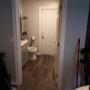 The bathroom in the garage's new living space is complete! The bathroom in the garage's new living space is complete!