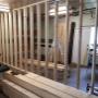 Walls are roughed in create the new space. Walls are roughed in create the new space.