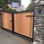 Custom Aluminum & Wood Driveway Gate -Seacrest Custom Aluminum & Wood Driveway Gate -Seacrest