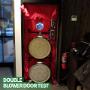 Barrier Sciences Group can utilize a double blower door unit to depressurize large buildings. Barrier Sciences Group can utilize a double blower door unit to depressurize large buildings.